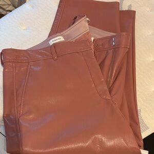 Babaton Command Vegan Leather pants (cropped length) Sz 14 (Aritzia)